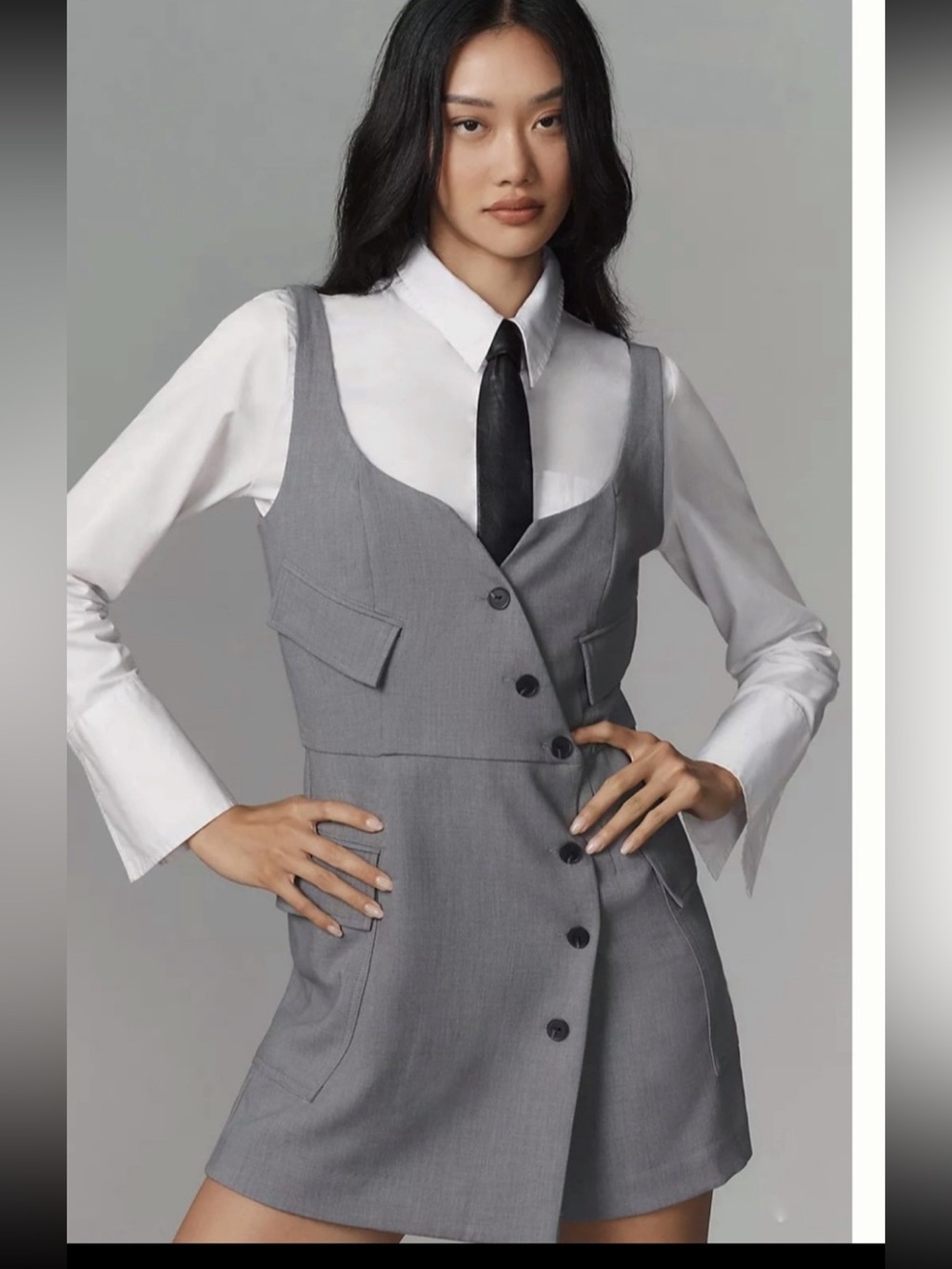 NWT Anthropologie size 8 grey romper